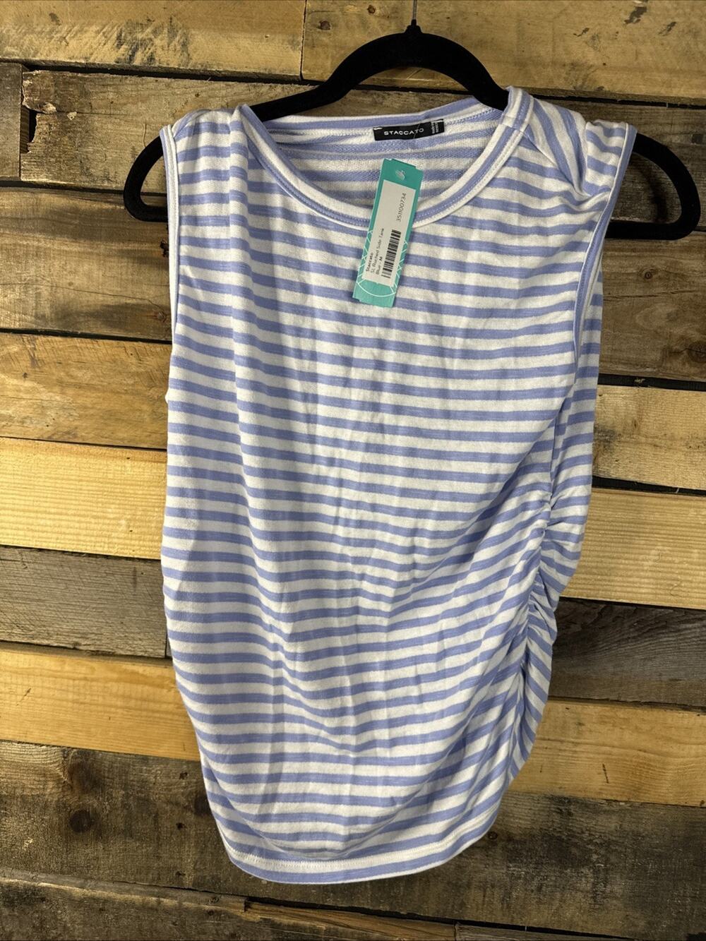 Staccato SL Ruched Side Tank, Blue, Medium